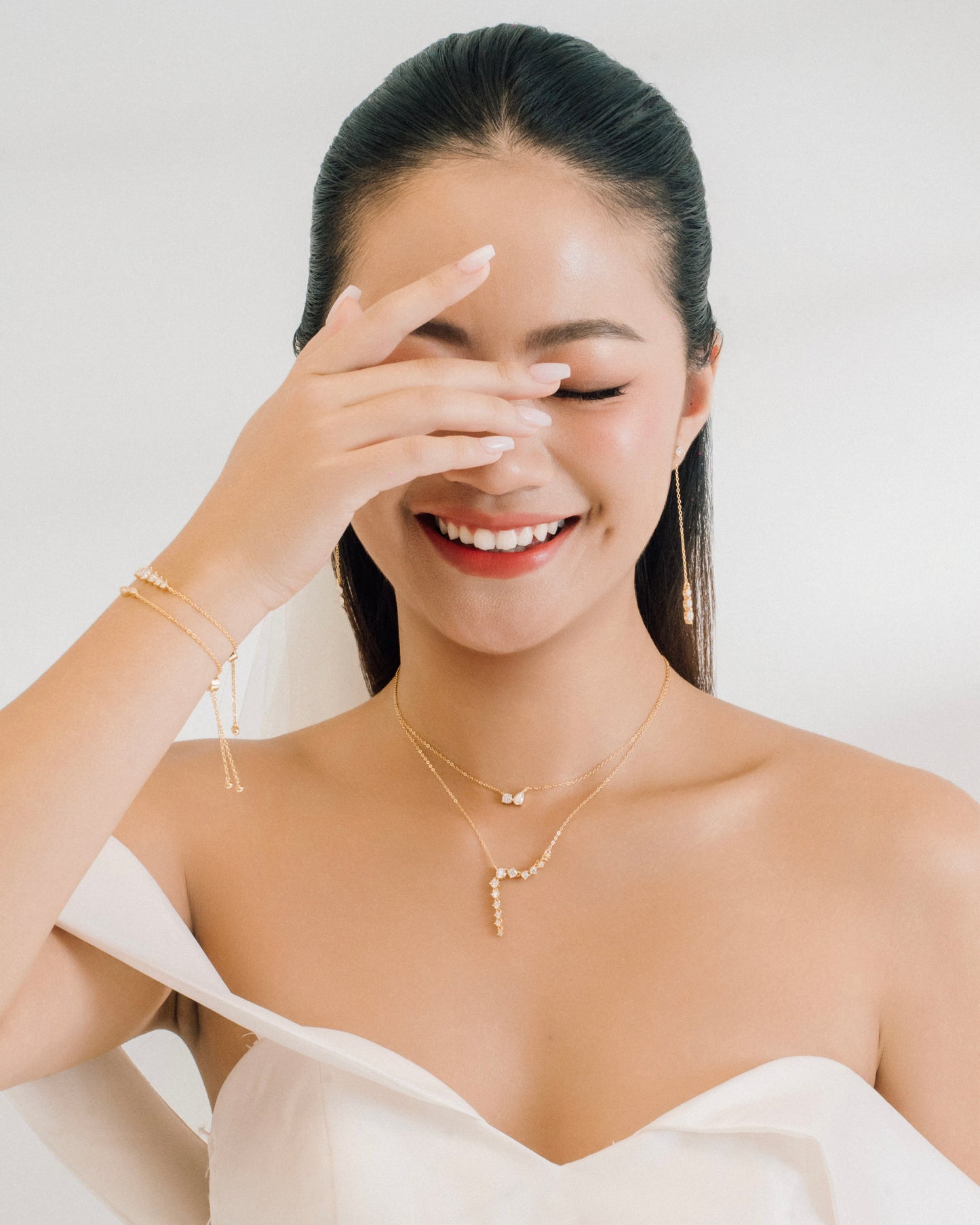 Mabel Lariat Moissanite Necklace