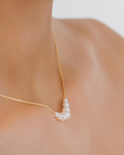 Violet Floating Pearl Necklace