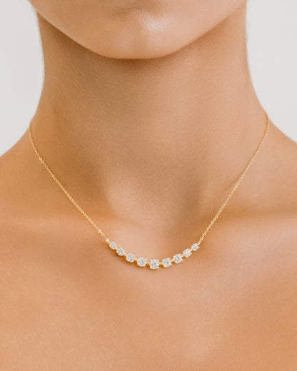 Edith Curved Moissanite Necklace