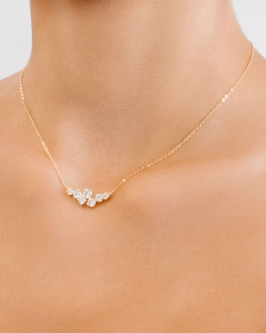 Florence Cluster Moissanite Necklace