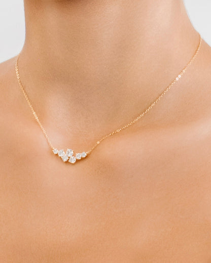 Florence Cluster Moissanite Necklace
