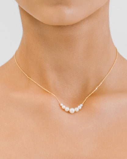 Violet Floating Pearl Necklace