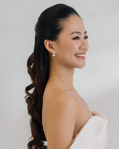 Evelyn Double Pearl Drops