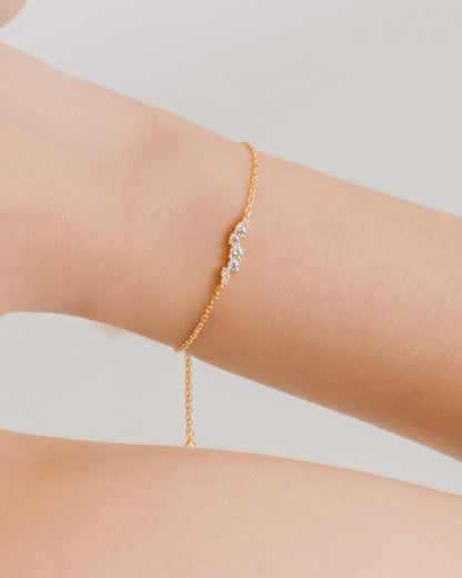 Juliet Cluster Moissanite Bracelet