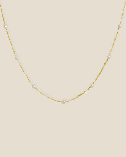 Aurora Pearl Station Necklace
