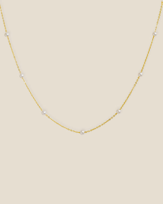 Aurora Pearl Station Necklace