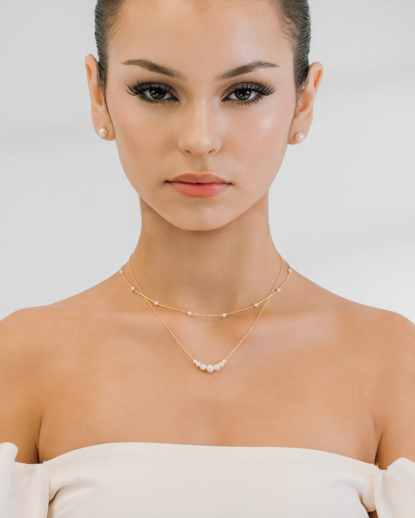Violet Floating Pearl Necklace