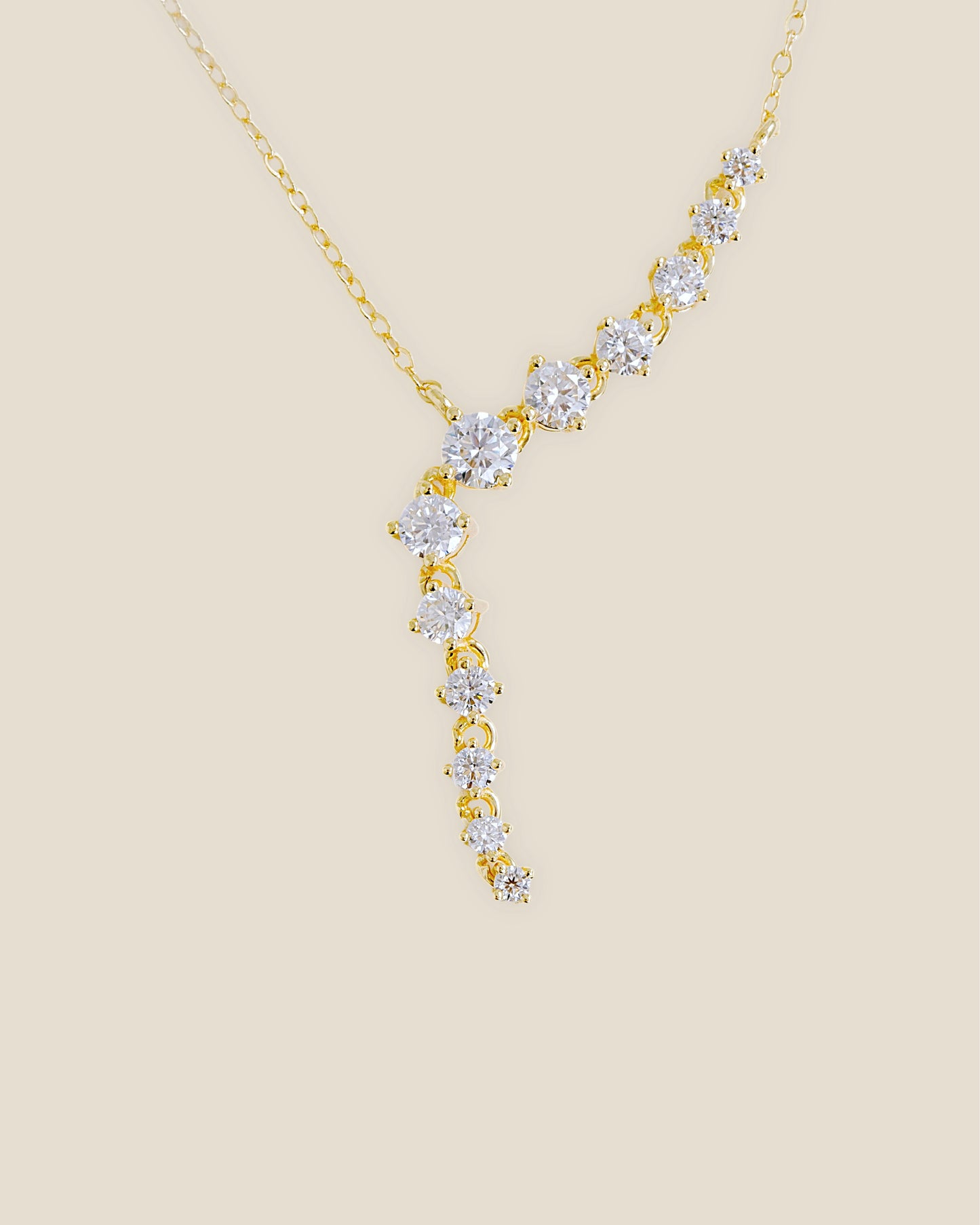 Mabel Lariat Moissanite Necklace