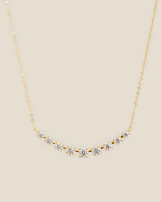 Edith Curved Moissanite Necklace